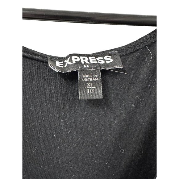 🍒 2/$20 🍒 Express Snakeskin Women's Tank with Zip Front Sheer sz XL - Picture 4 of 7